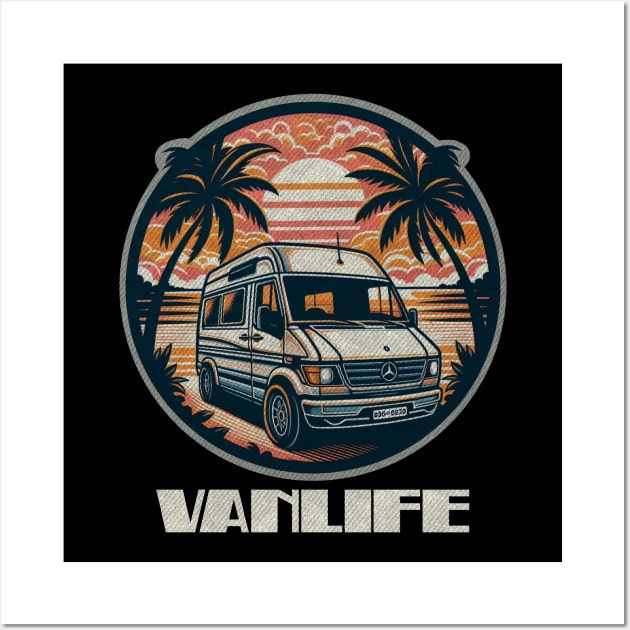 Sprinter van camper conversion sunset Wall Art by Tofuvanman